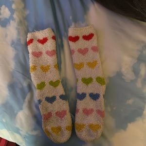 heart fuzzy socks